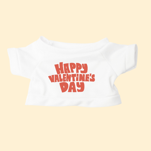 Happy Valentines Day White T-shift print as gifts in Australia