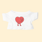 cheeky heart shape graphic white T-shift print as gifts in Australia