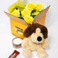 Plush toy dog with accessories